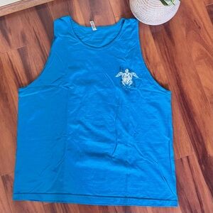 Turquoise Blue Kauai, HI Honu Sea Turtle Tank Top